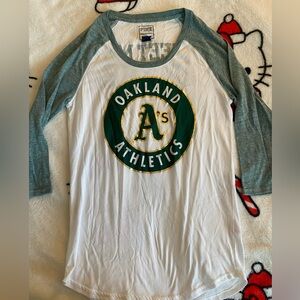 Y2K Victoria’s Secret PINK Oakland A’s baseball tee